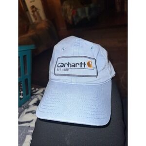 Vintage Carhartt Denim Cap Hat Blue‎ Strap Back